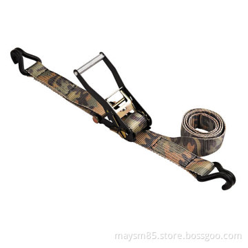 Dark Camouflage webbing Ratchet tie down Cargo Lashing